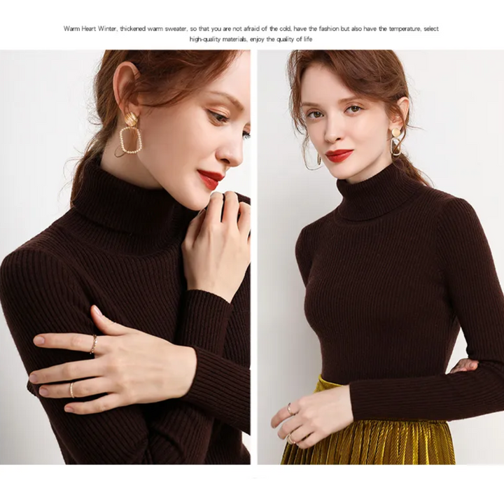Drune | Kaschmir Rollkragenpullover für Frauen Schwarz