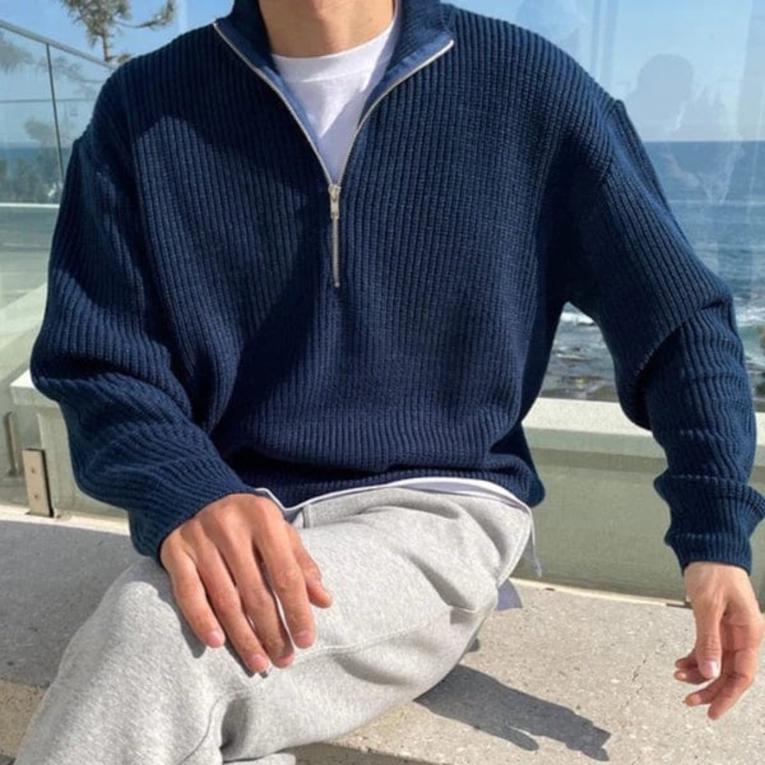 Drune | Pullover mit Halb-Zip