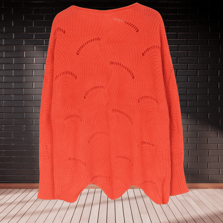 Drune | Damen Herbst-Pullover aus geripptem Stoff mit asymmetrischem Saum