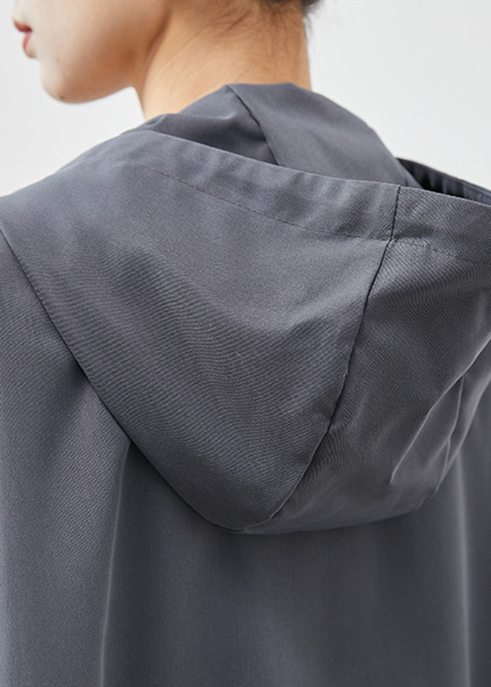 Drune | Graue Kapuzenjacken mit Taschen aus Baumwolle