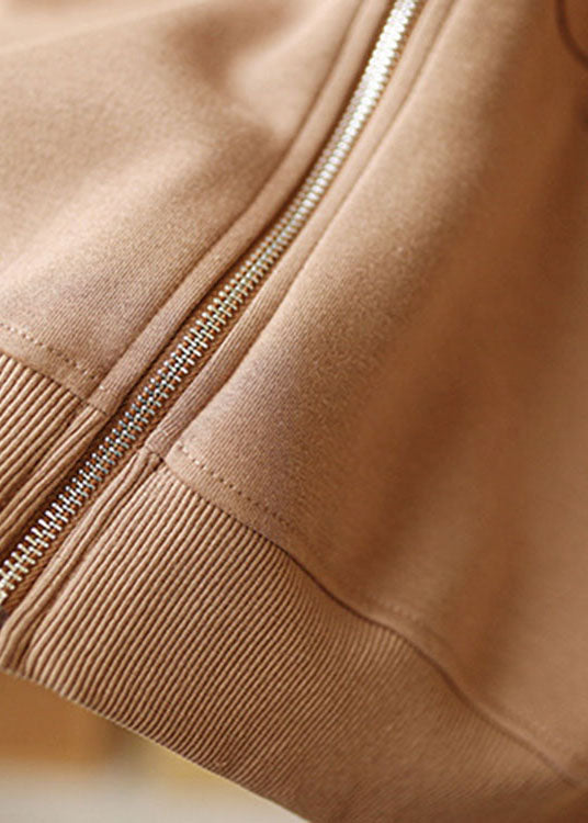 Drune | Khaki mit Reißverschluss Taschen Mäntel Langarm