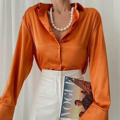Drune | Schicke Orange Bluse