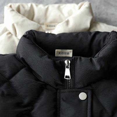 Drune | schwarze Wintermäntel Plus-Size-Bekleidung Jacken & Mäntel ärmellos halb hochkragen Übermantel