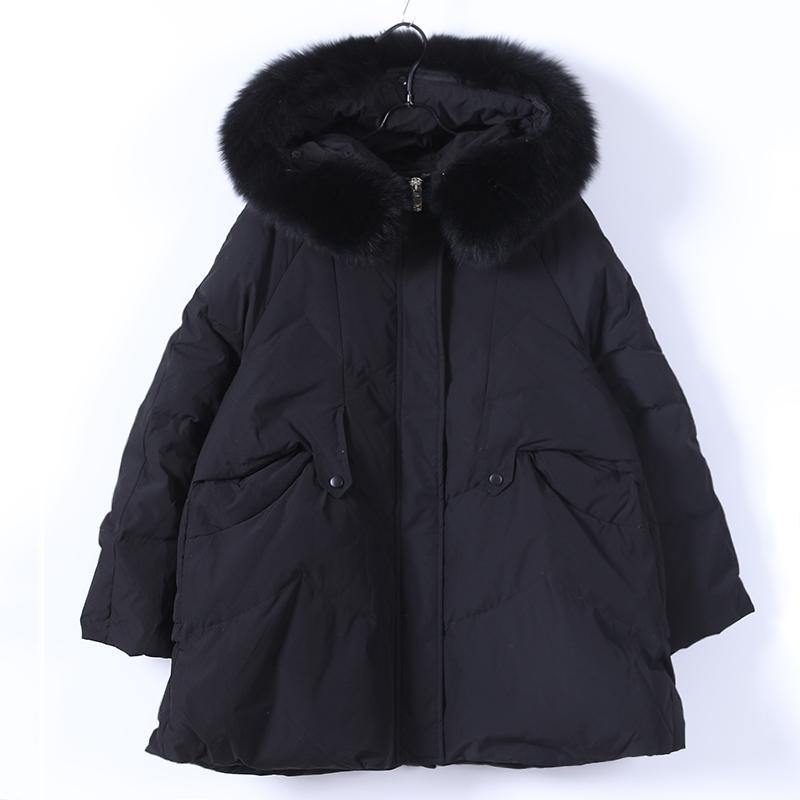 Drune | grüner warmer Wintermantel Übergrößen Kleidung Parka mit Kapuze und Pelzkragen Mäntel