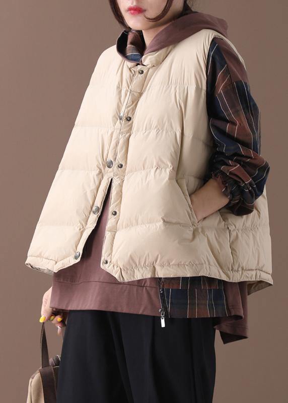 Drune | Plus-Size-Jacken hellgelb Stehkragen ärmellos Damen Parkas