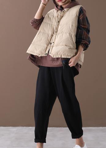 Drune | Plus-Size-Jacken hellgelb Stehkragen ärmellos Damen Parkas
