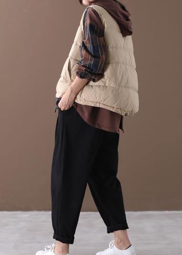 Drune | Plus-Size-Jacken hellgelb Stehkragen ärmellos Damen Parkas