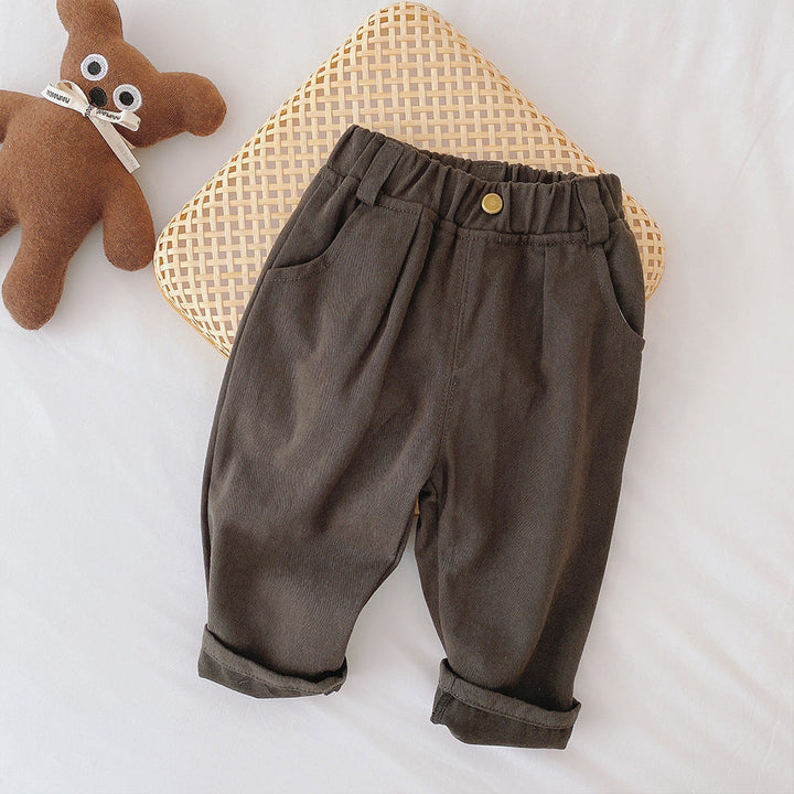 Drune | Jungenhose mit Gummizug – Beige/Braun, Bequeme Passform für 1-5 Jahre