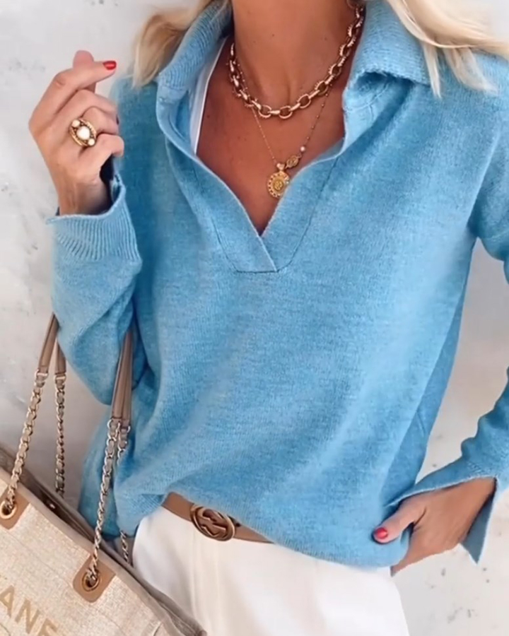 Drune | Casual Pullover mit Kragen