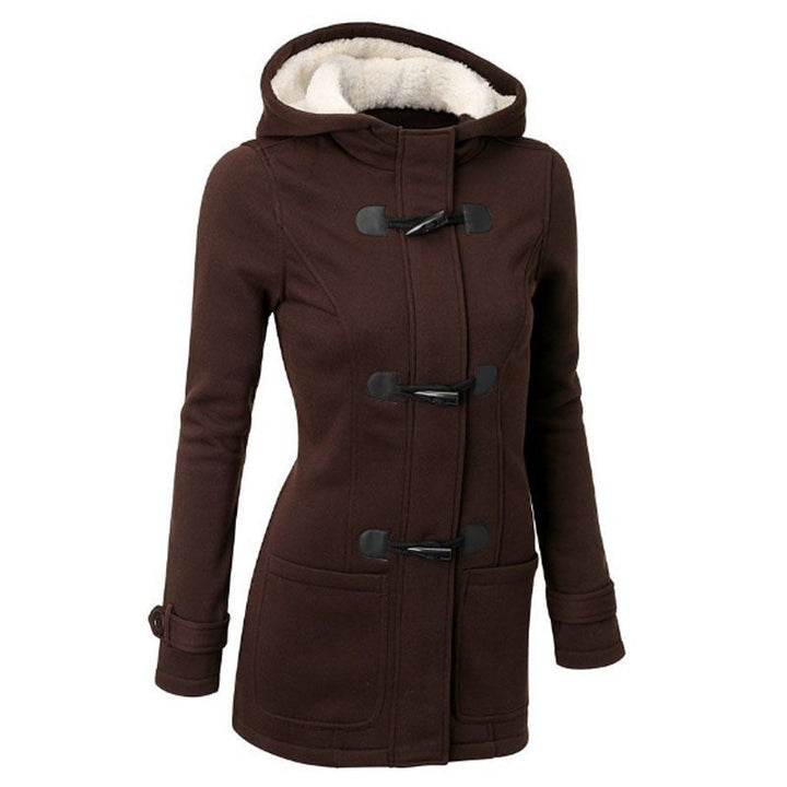 Drune | Damen Casual Winterjacke mit Kapuze und Kordelzugverschluss