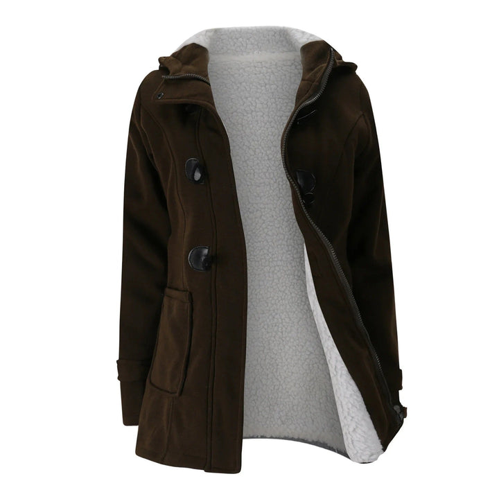 Drune | Damen Casual Winterjacke mit Kapuze und Kordelzugverschluss