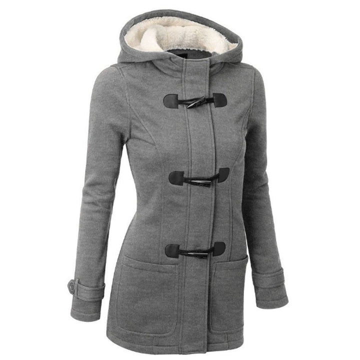 Drune | Damen Casual Winterjacke mit Kapuze und Kordelzugverschluss