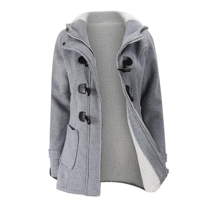 Drune | Damen Casual Winterjacke mit Kapuze und Kordelzugverschluss