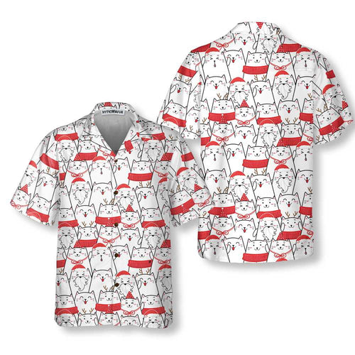 Drune | Cat The Red Christmas Hawaiian Shirt, Cute Cat Christmas Shirt, Best Christmas Gift Idea