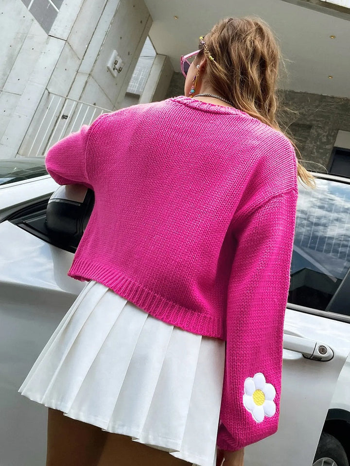 Drune | Geblümter Strick-Cardigan für Damen