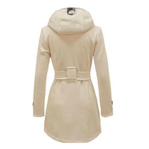 Drune | Damen Trenchcoat mit Kapuze und Gürtel