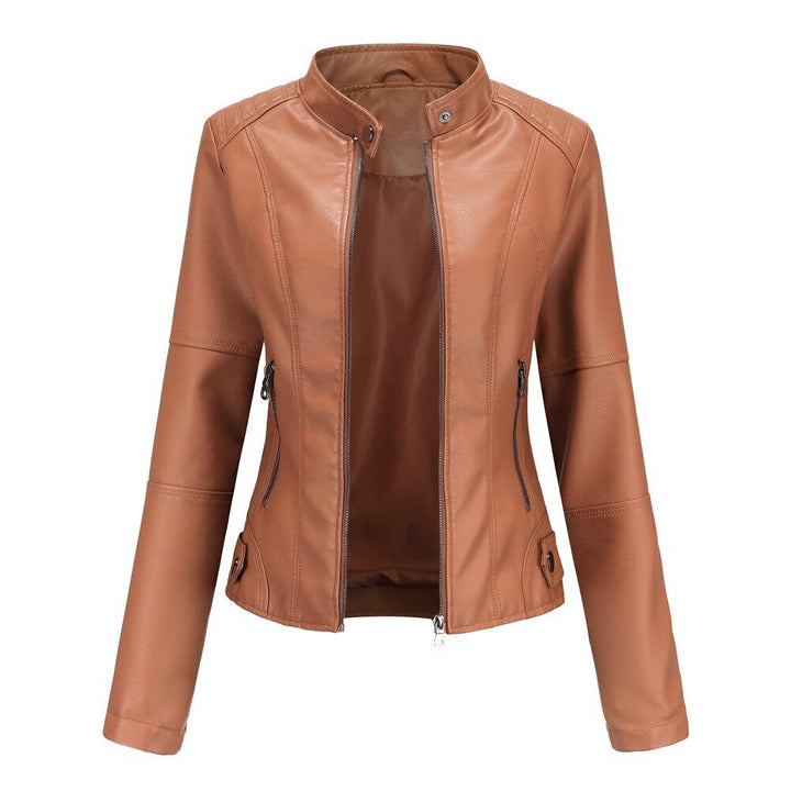 Drune | PU Leder Motorradjacke - Stilvoll & Kantig - Reißverschluss - Freizeit & Nacht Aus