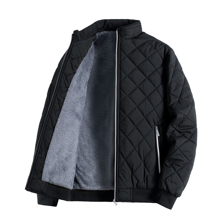 Drune | Warme Fleece Puffer Jacke für Herren Freizeit Winterstil