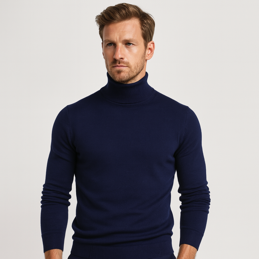 Drune | Modehaus - Gerippter Rollkragenpullover für Herren