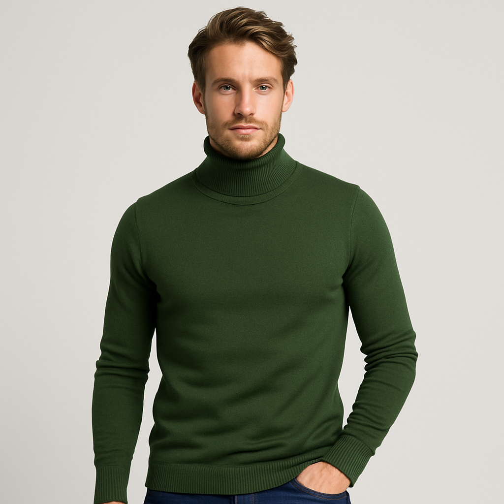 Drune | Modehaus - Gerippter Rollkragenpullover für Herren
