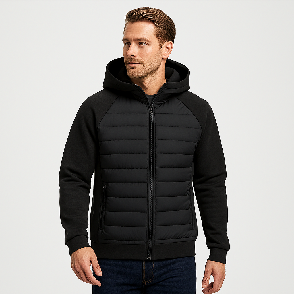Drune | Modehaus - Leichte Daunenjacke - Softshell-Pufferjacke mit Kapuze