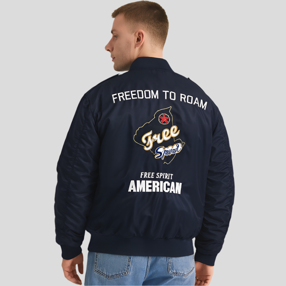 Drune | Herren Bomberjack mit bestickten Patches