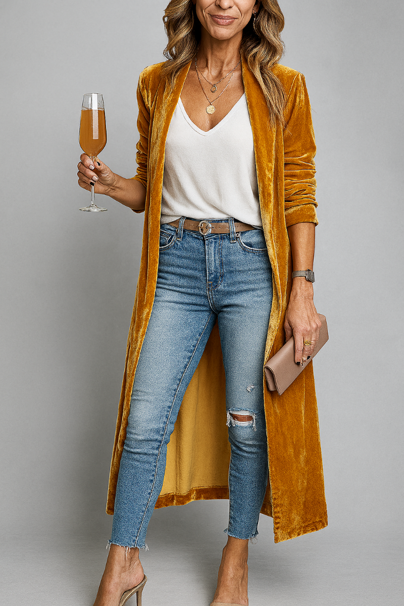 Drune | Lange Stoffjacke für Damen