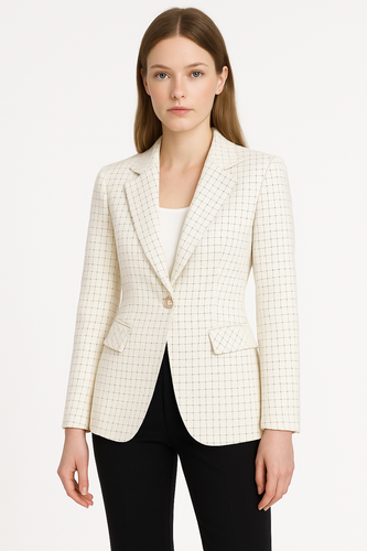 Drune | Damenblazer mit kariertem Muster