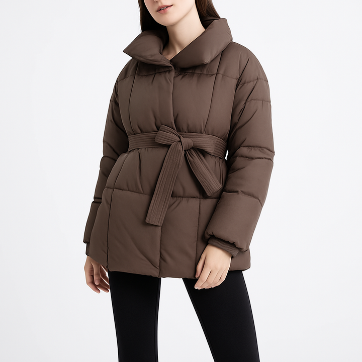 Drune | Trendy Damen Winterjacke mit verstellbarem Gürtel