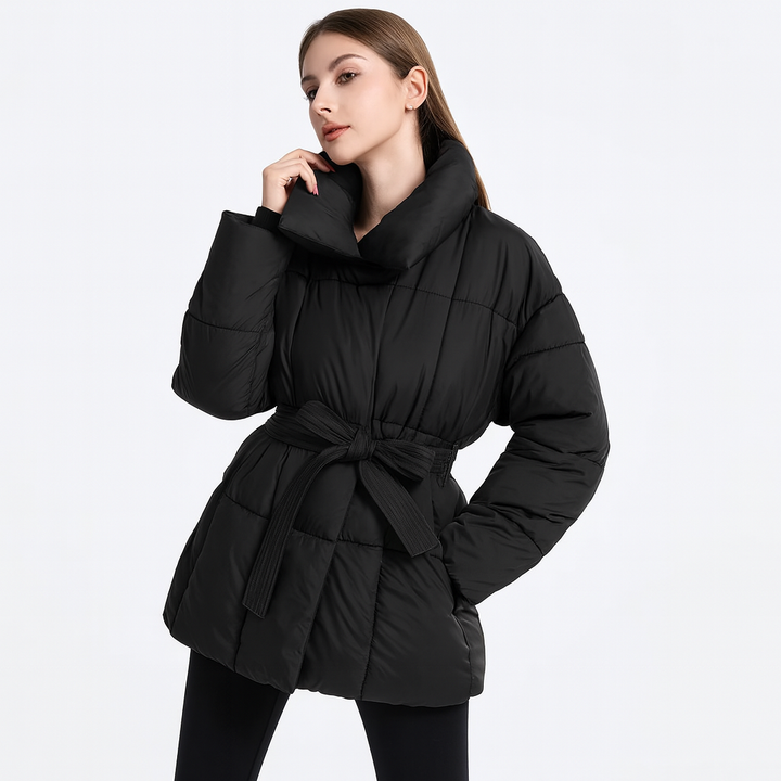 Drune | Trendy Damen Winterjacke mit verstellbarem Gürtel