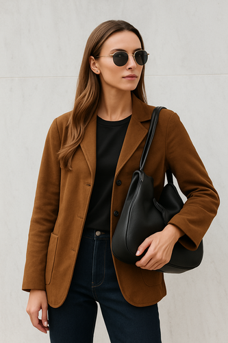 Drune | Vintage-Blazer mit regulären Ärmeln und Keyla-Knöpfen