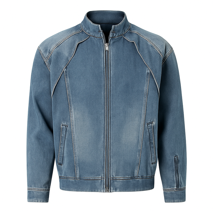 Drune | Herren Jeansjacke mit Vintage-Effekt