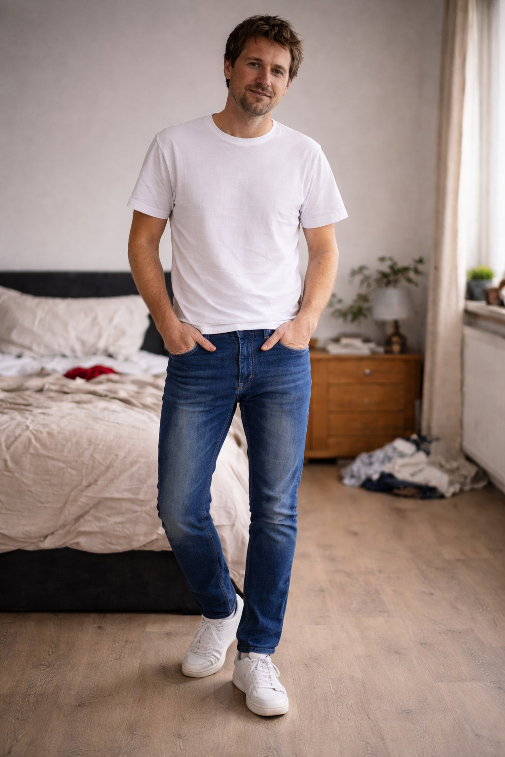 Herren Used-Style Jeans Drune
