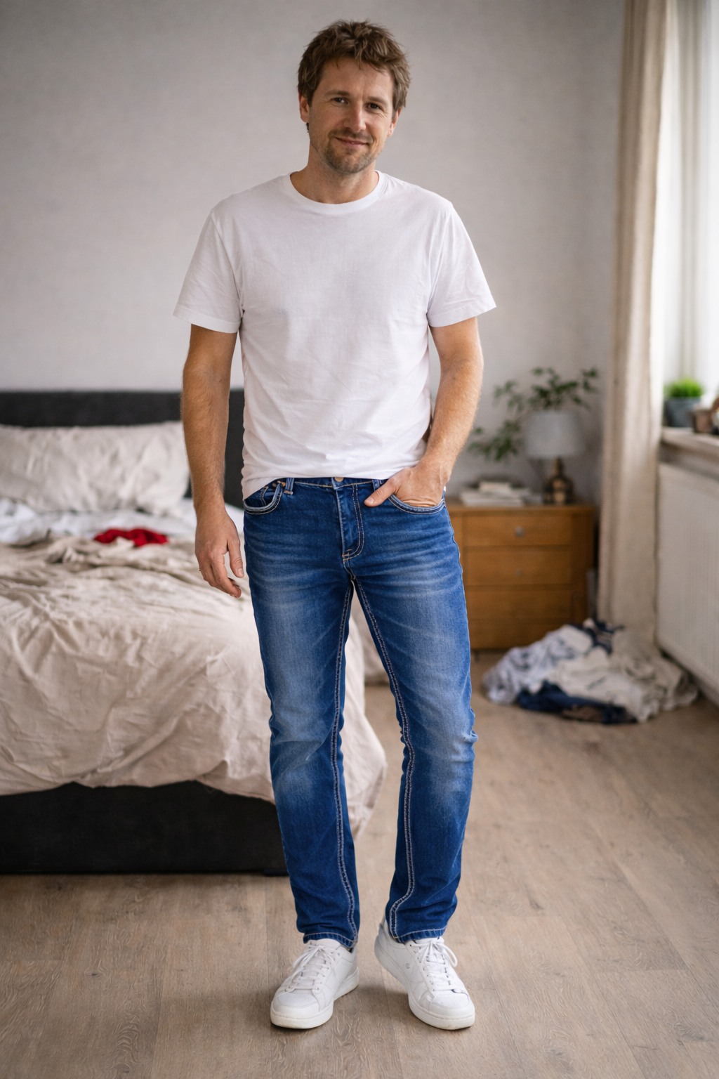 Herren Used-Style Jeans Drune