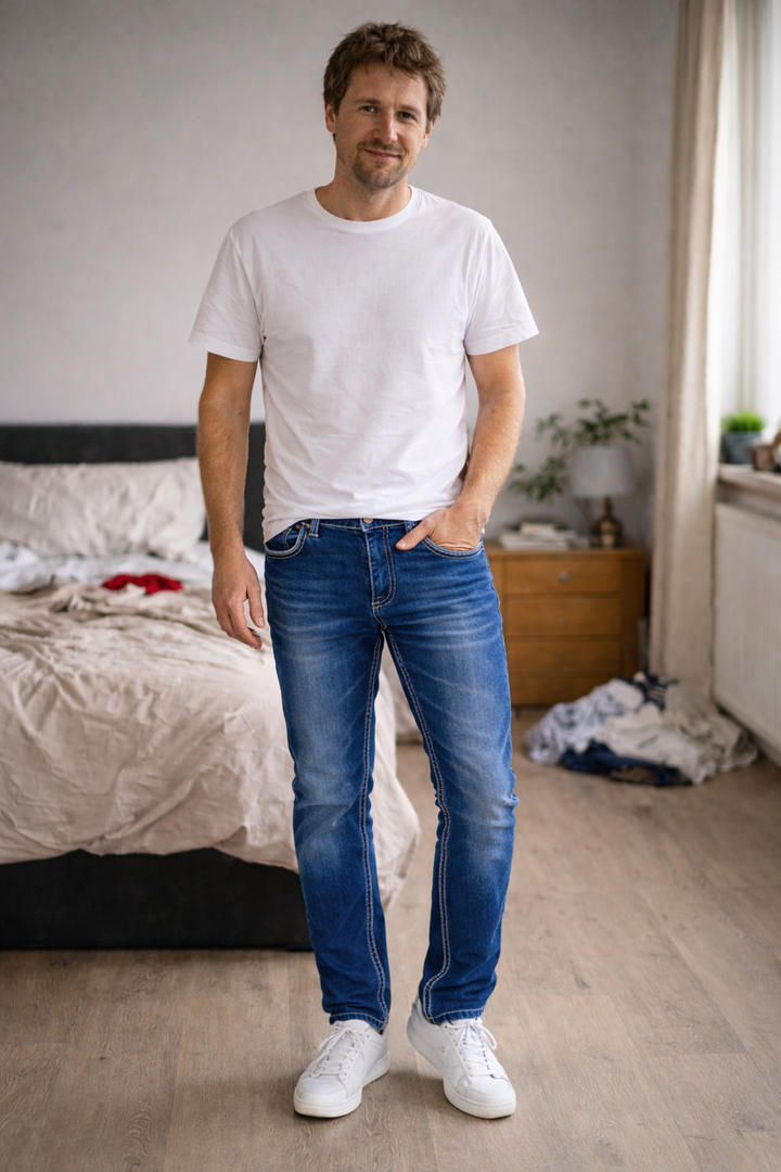 Herren Used-Style Jeans Drune
