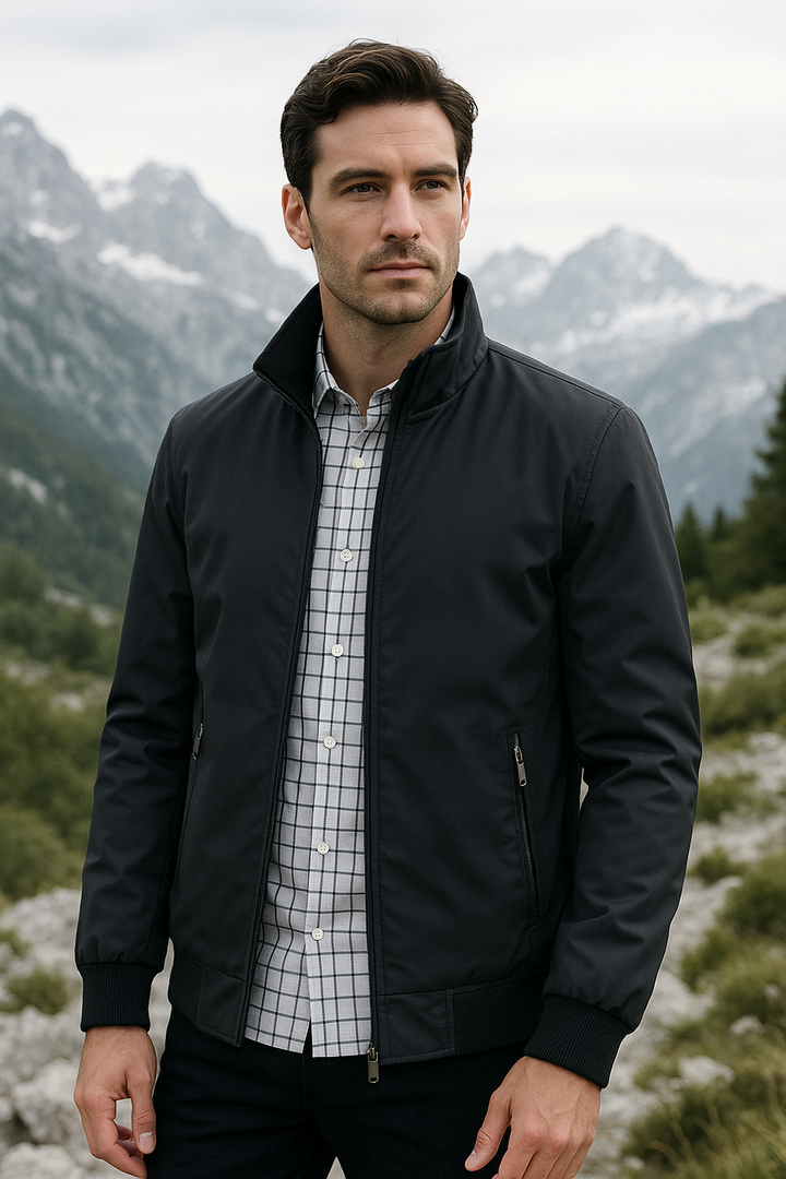 DruneHerren Leichte Reißverschlussjacke mit Stehkragen