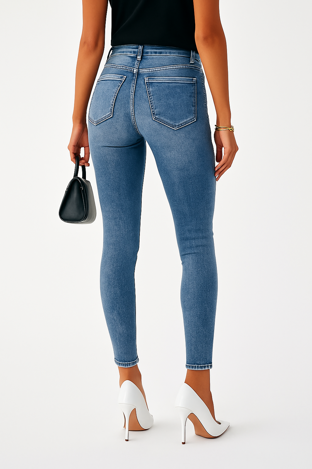 Drune | Stretch Damenjeans mit Hohem Bund