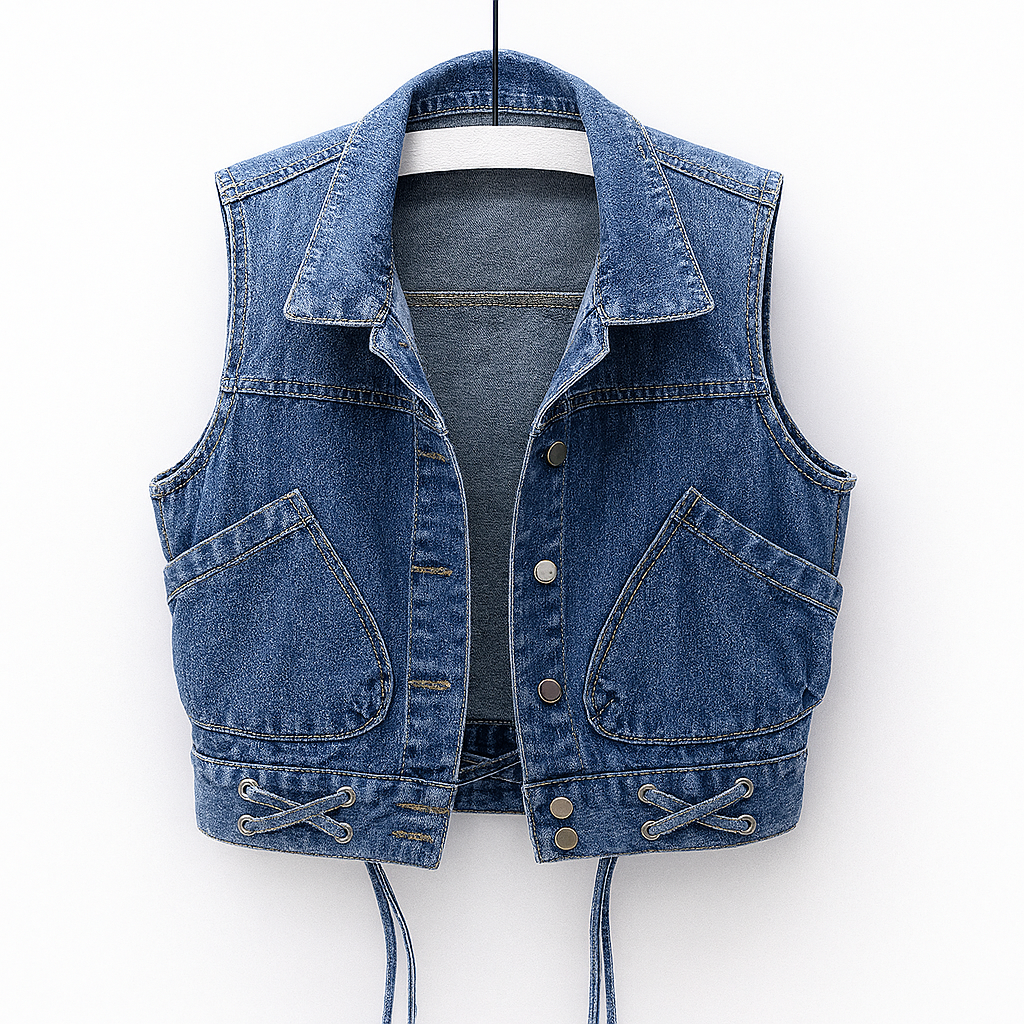 Drune | Ärmellose Leichte Denim Weste für Damen
