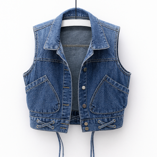 Drune | Ärmellose Leichte Denim Weste für Damen