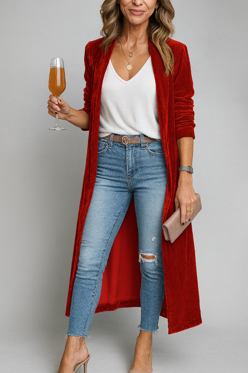 Drune | Lange Stoffjacke für Damen
