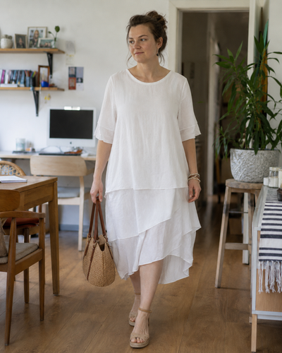 Schicke Eleganz Blockschlitzkleid