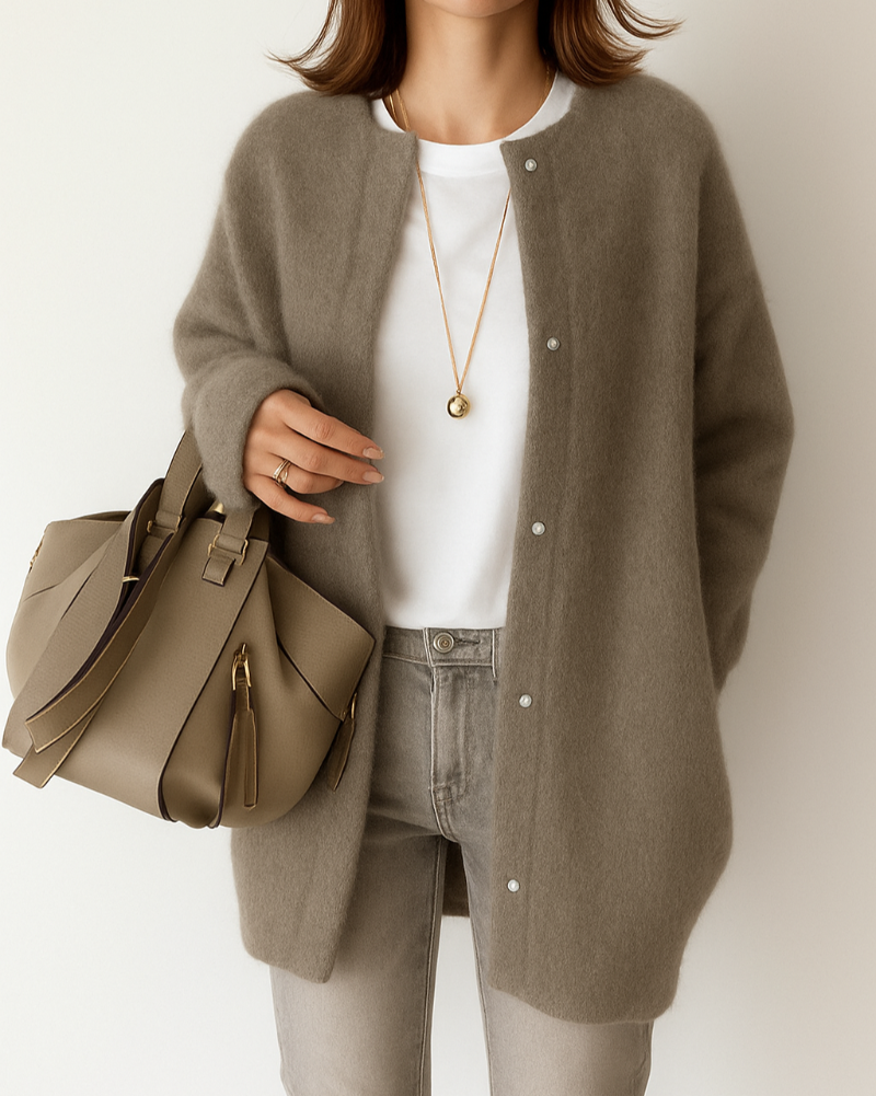Drune | Gemütlich minimalistischer weich gestrickter Blazer für Damen