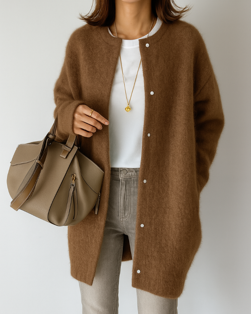 Drune | Gemütlich minimalistischer weich gestrickter Blazer für Damen