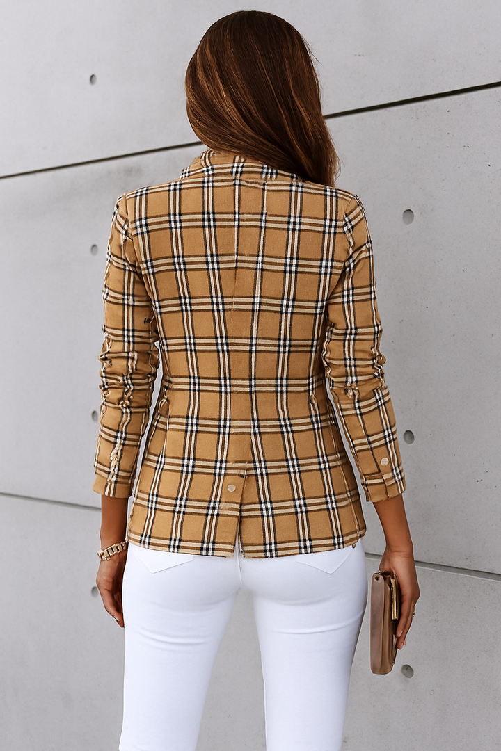 Drune | Eleganter Damenblazer mit Karriertem Muster