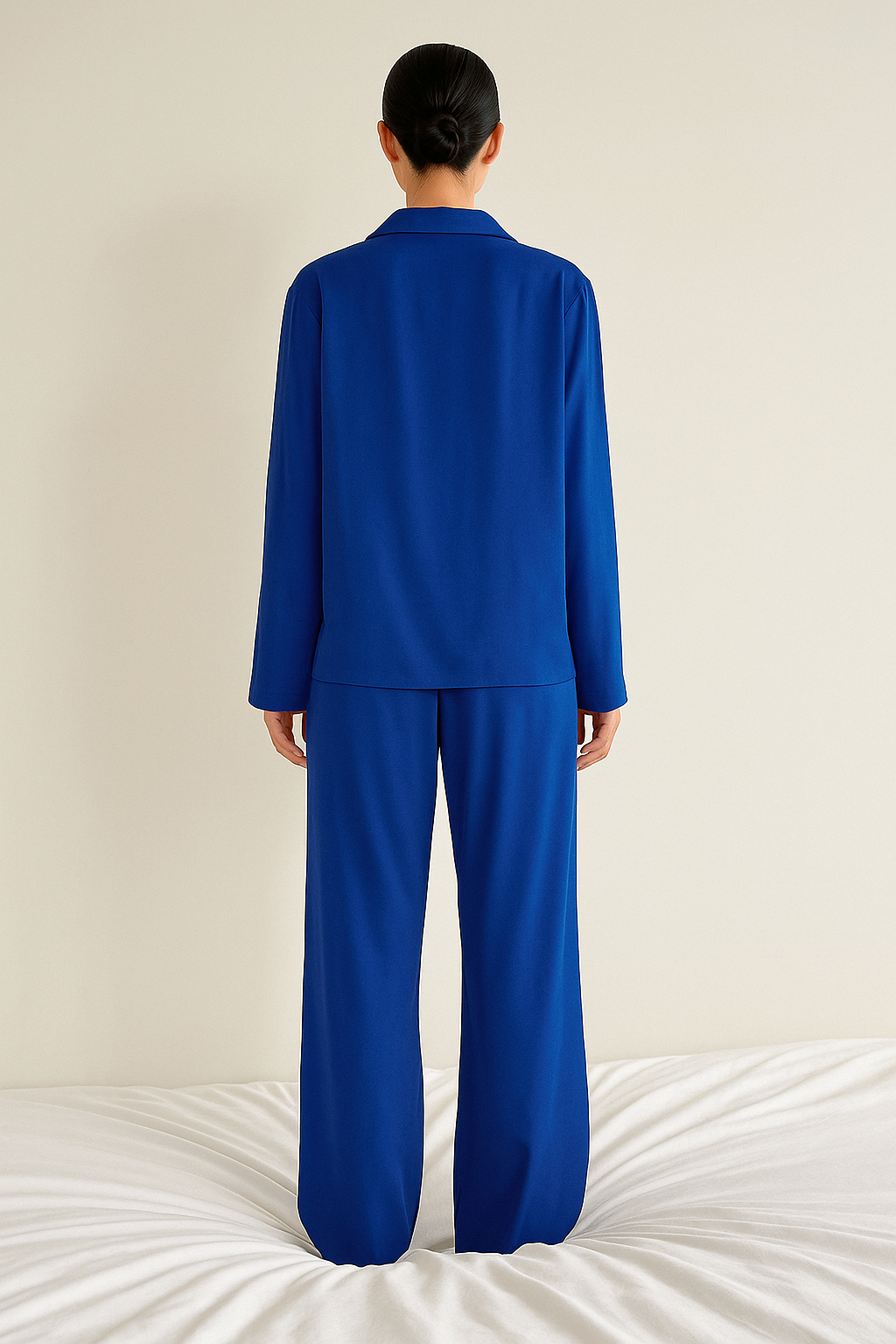 Drune | Satin PyjamA-Satz mit Weitem Hose