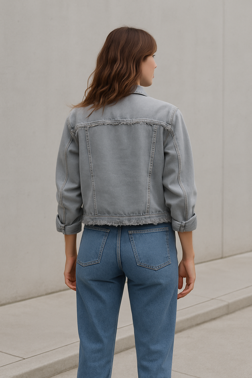 Drune | Lässige Damen Denimjacke mit Langen Ärmeln