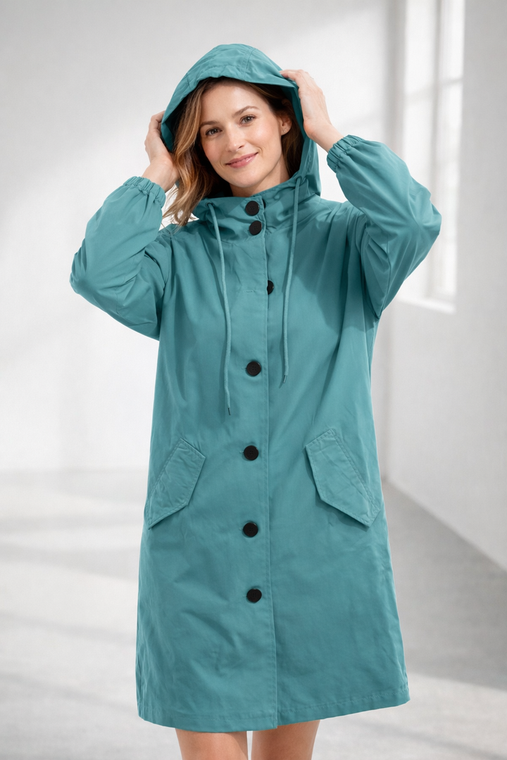 Drune | Damen Langjacke mit Kapuze