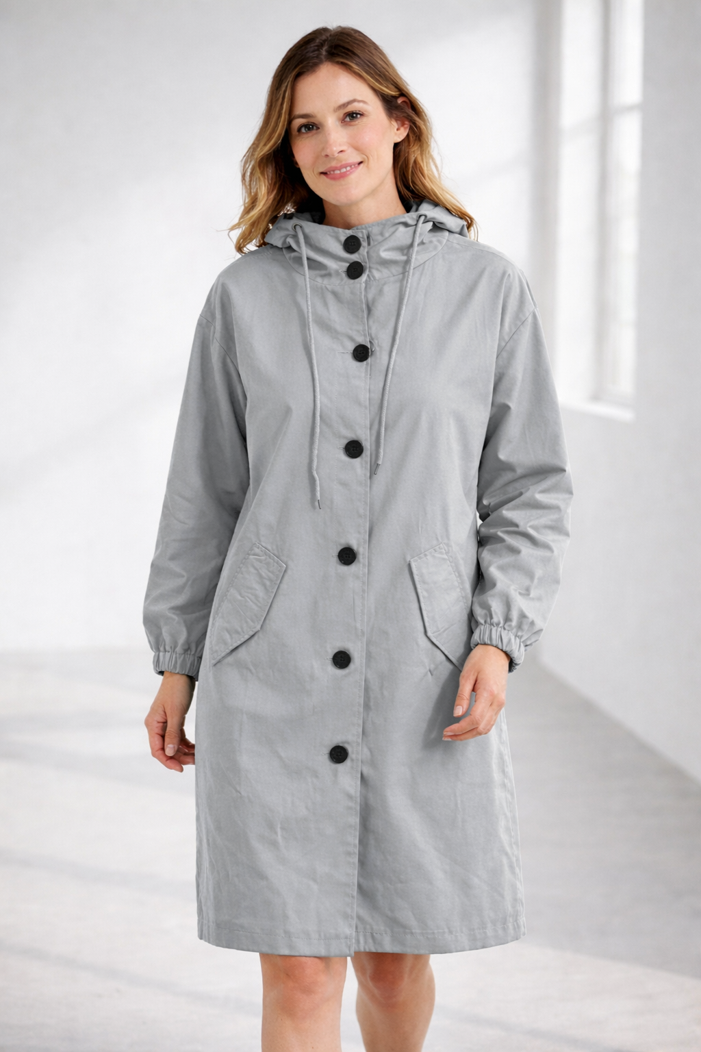 Drune | Damen Langjacke mit Kapuze