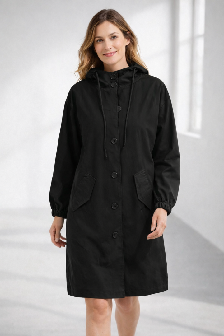 Drune | Damen Langjacke mit Kapuze