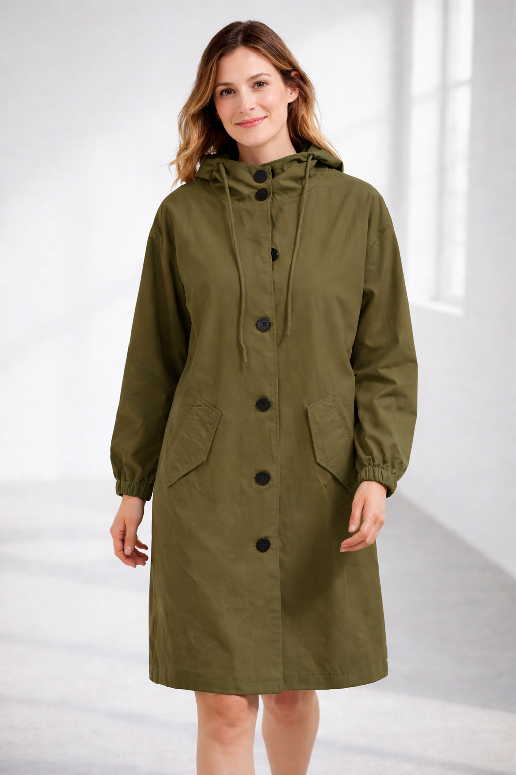 Drune | Damen Langjacke mit Kapuze